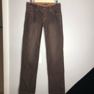 Prana Corduroy Brown/Tan 6 Tall
